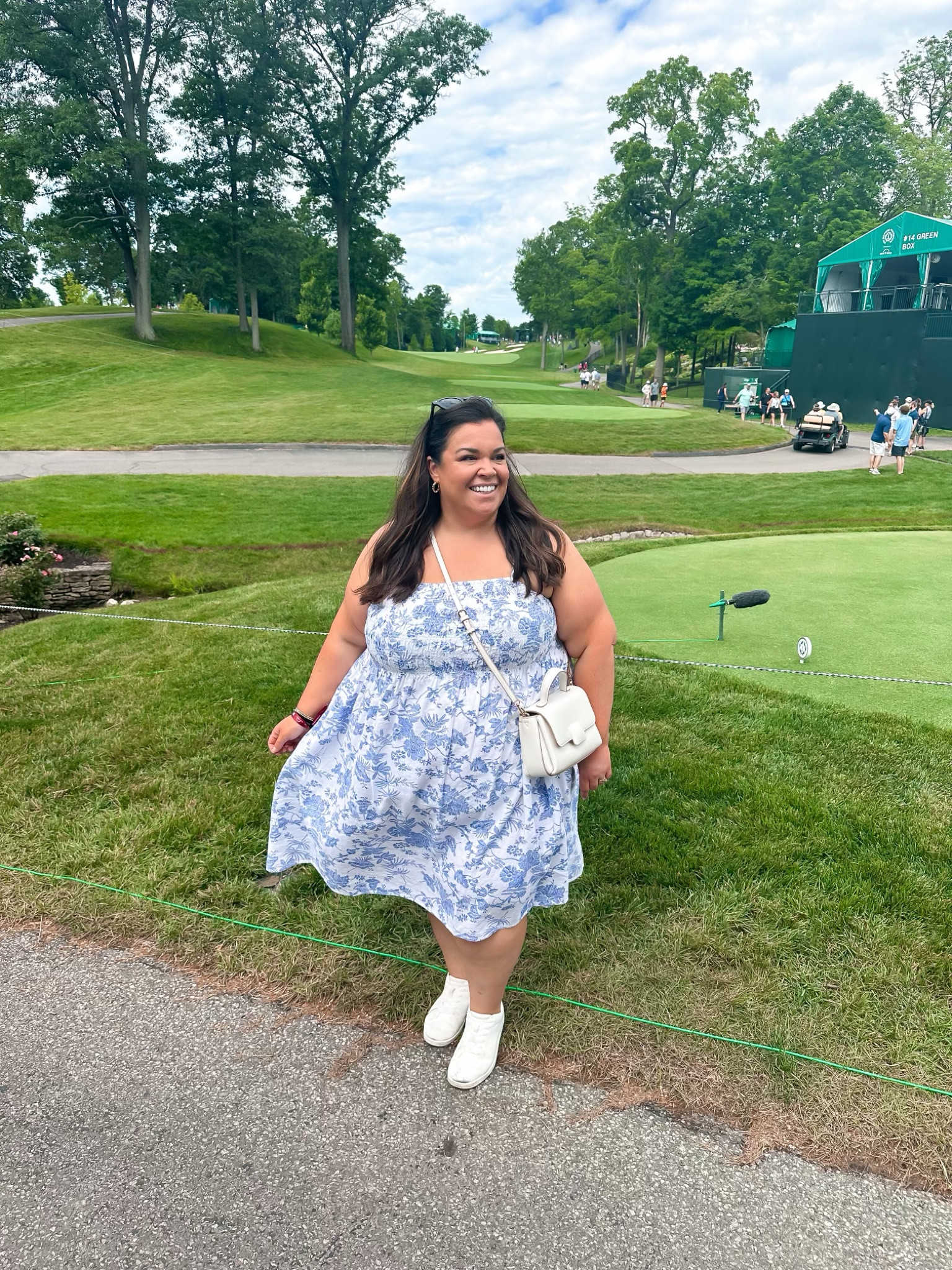 I love golf for a lot of reasons, but a main one is you can wear pretty dresses and gym shoes 😍⛳️ 

This blue and white linen dress from Target is stunning! Smocked top and pockets! I’m wearing a 2x and it fits true to size 

#LTKFindsUnder50 #LTKPlusSize #LTKStyleTip