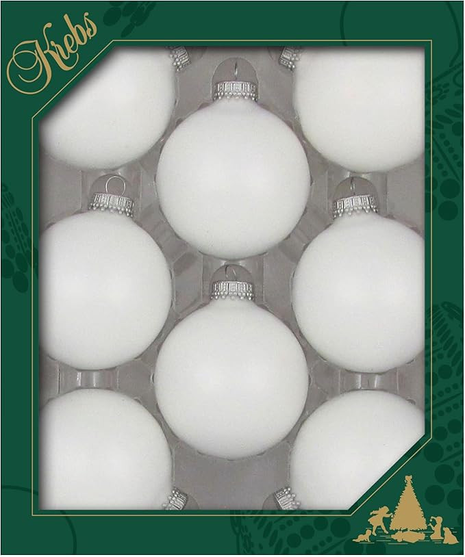 Glass Christmas Tree Ornaments - 67mm / 2.63" [8 Pieces] Designer Balls from Christmas By Krebs S... | Amazon (US)