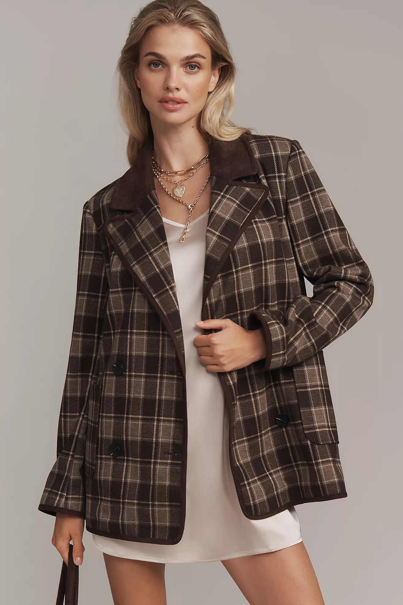 Avec Les Filles Double-Breasted Knit Blazer | Anthropologie (US)
