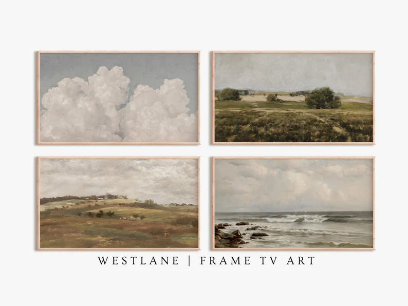 Samsung Frame TV Art SET Farmhouse Landscapes Clouds Coastal Paintings | DIGITAL Download | Etsy (EU)