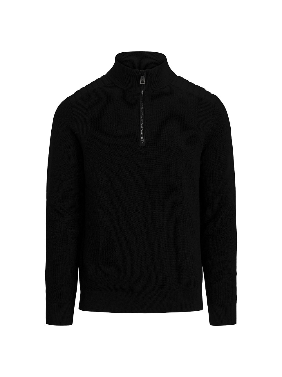 Men's Wool Half-Zip Sweater - Polo Black - Size Medium | Saks Fifth Avenue
