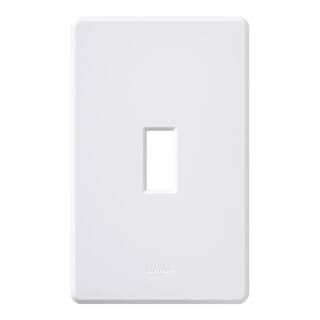 Fassada 1 Gang Toggle-Style Wallplate for Dimmers and Switches, White | The Home Depot