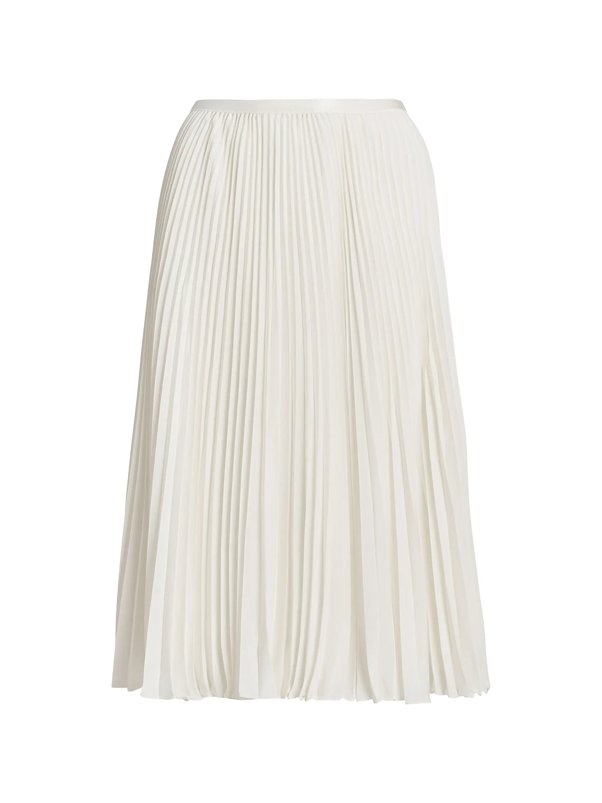 Georgette Pleated Midi-Skirt | Saks Fifth Avenue