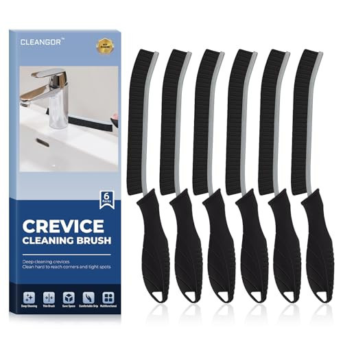 CLEANGOR Crevice Cleaning Brushes, Cleaner Scrub Brush Tool for Hard to Reach Tight Space, Home Essentials, Cleaning Supplies for Shower, Bathroom, Kitchen, Toilet, Window | Amazon (US)