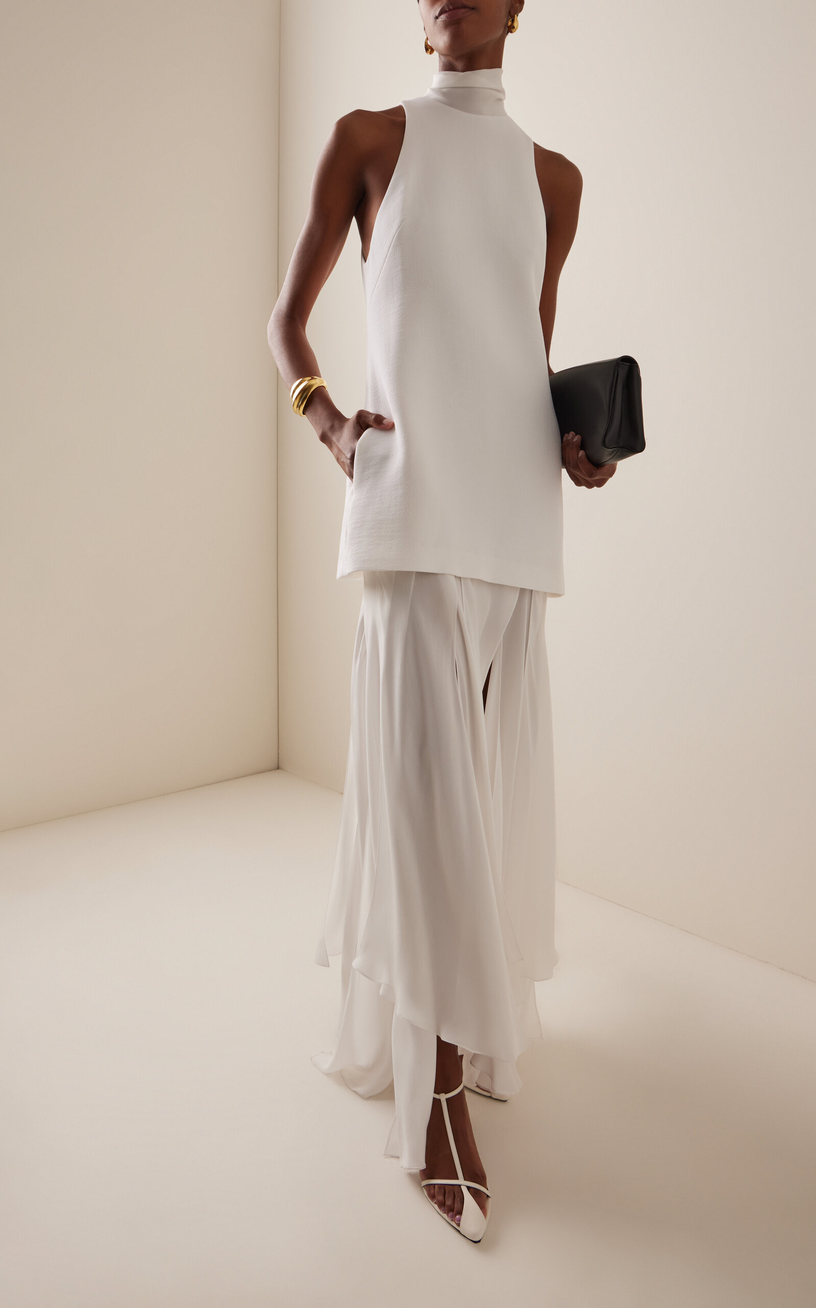 The Leonie Bias-Cut Crepe Maxi Dress | Moda Operandi (Global)