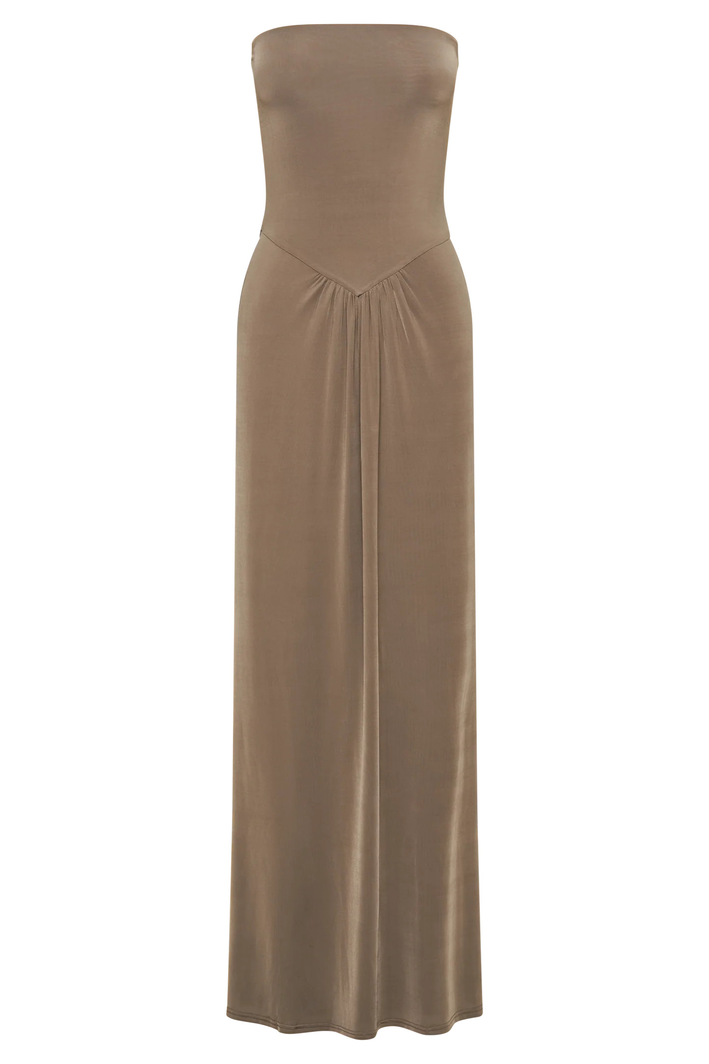 Ruby Strapless Slinky Maxi Dress - Coco | MESHKI US