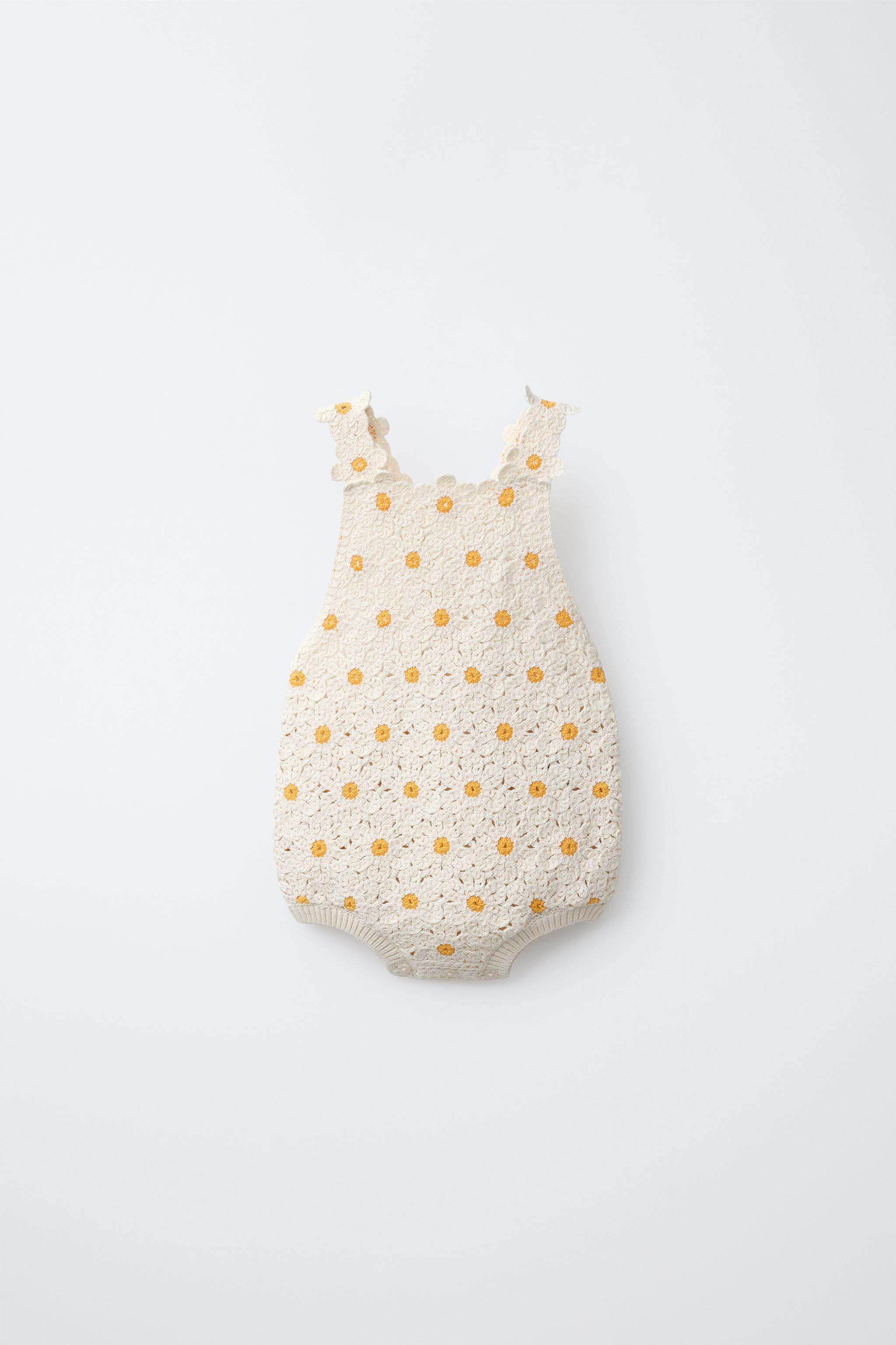 PLAIN CROCHET DAISY ROMPER | Zara US