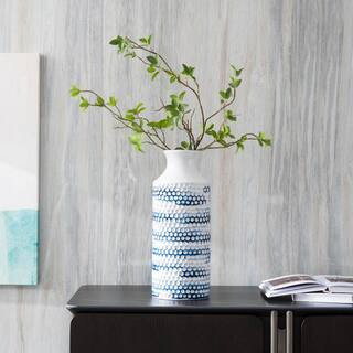 Nantucket Blue Vase-11143 - The Home Depot | The Home Depot