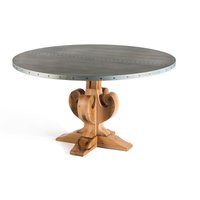 Fairfield Round Zinc Top Dining Table | Etsy (US)