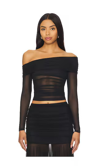 Kami Off Shoulder Top in Black | Revolve Clothing (Global)