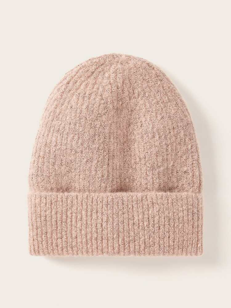 Solid Cuffed Knit Beanie | SHEIN