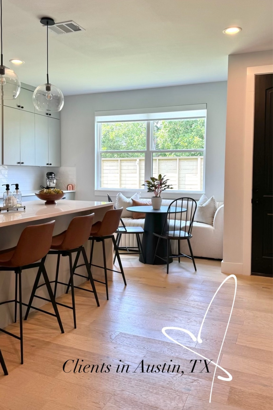My client in Austin TX came to me after purchasing a new build. They needed to combine styles between the husband and wife and we love how the kitchen island and eating area turned out! 


#LTKHome