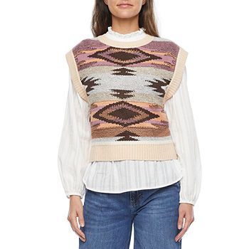 a.n.a Womens Crew Neck Sweater Vest | JCPenney