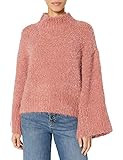 cupcakes and cashmere Women's Danyon Soft Boucle Yarn Mockneck Oversized Pullover, Earthen Mauve, La | Amazon (US)