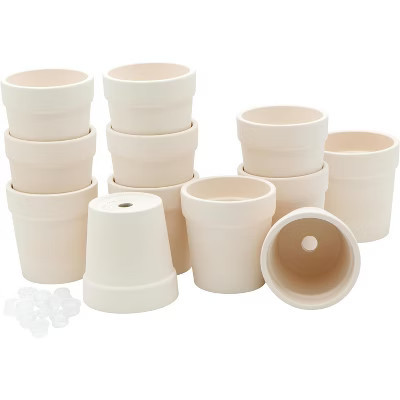 4E’s Novelty 12-Pack Mini Terracotta Flower Pots – Paintable Ceramic Planters for Kids Crafts & Plants | Target