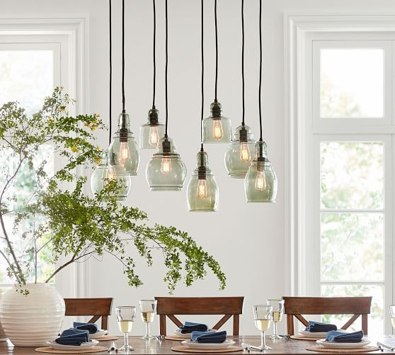 Paxton Glass 8 Multi-Light Pendant | Pottery Barn (US)
