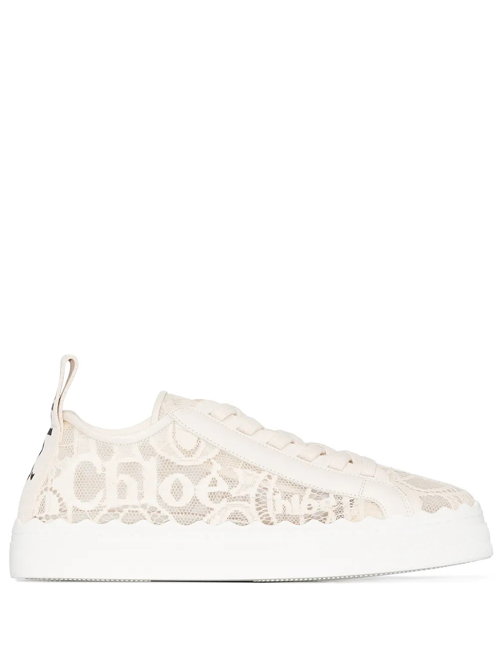 Chloé Lauren lace-detail Sneakers - Farfetch | Farfetch Global