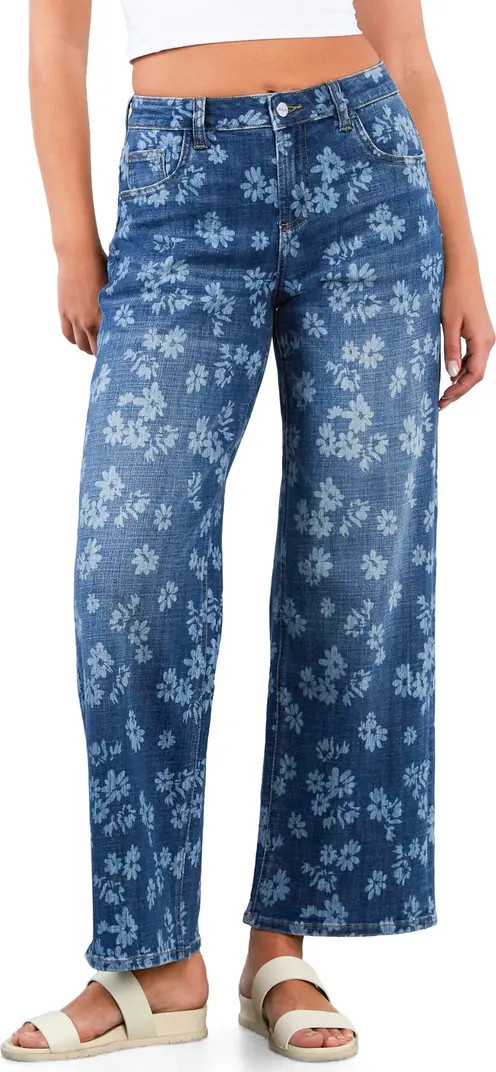 Floral Wide Leg Jeans | Nordstrom