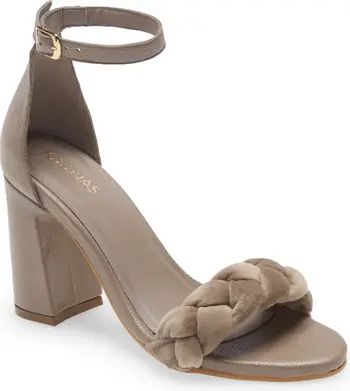 Soho Velvet Braided Ankle Strap Sandal | Nordstrom