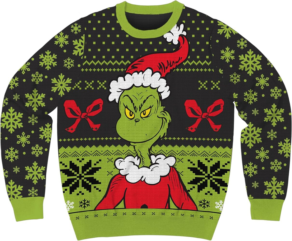The Grinch Who Stole Christmas Dr. Seuss Holiday Sweater Licensed | Amazon (US)