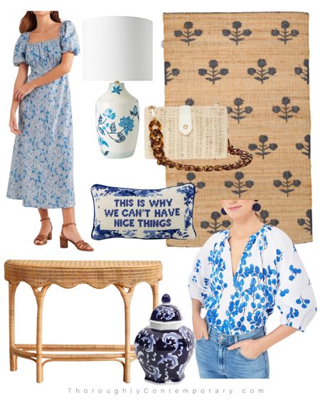 All things blue and white and rattan

Blue midi dress floral lamp block print jute rug straw bag needlepoint pillow scalloped console rattan table blue and white ginger jar home decor blue and white top Anthropologie tj maxx furbish studio boden 

#LTKSeasonal #LTKhome #LTKFind