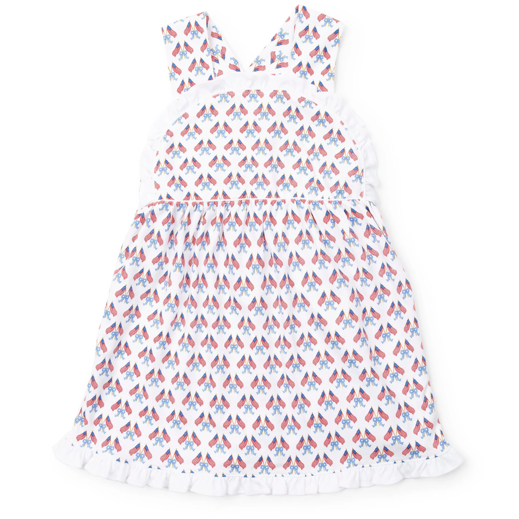 Eden Girls' Dress - Stars, Stripes and Bows | Lila and Hayes