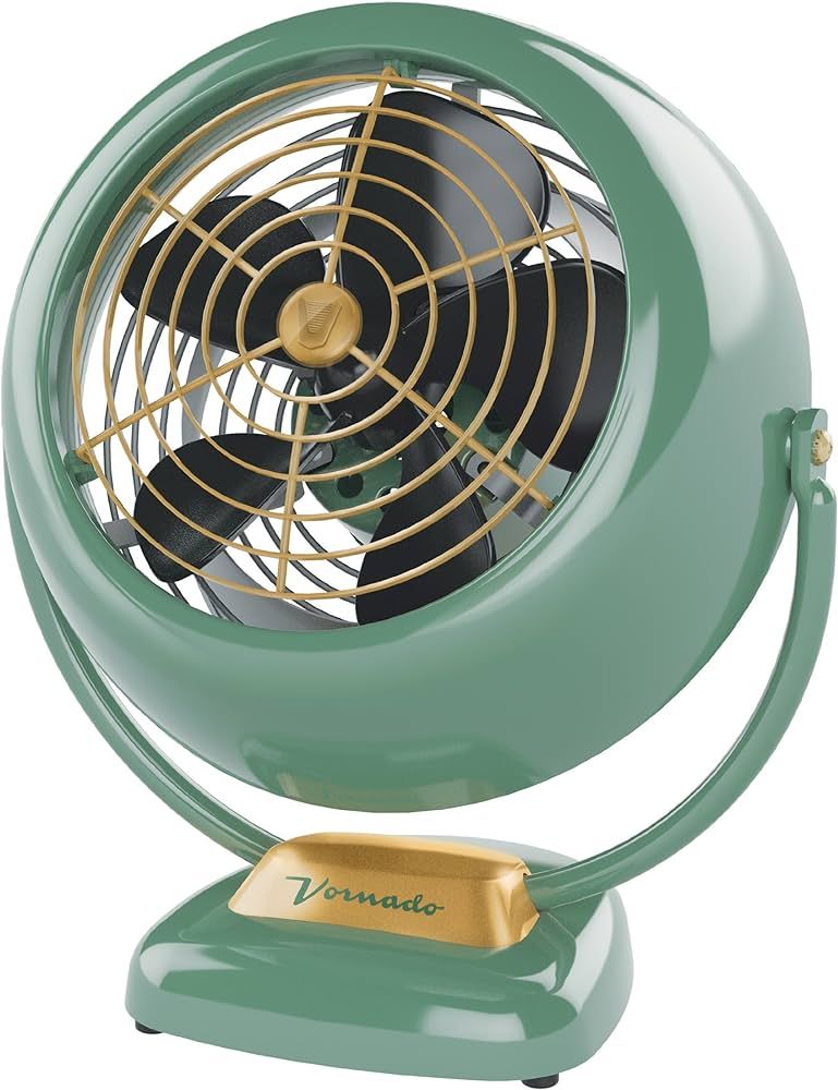 Vornado VFAN Vintage Air Circulator Fan, 3 Speeds, Metal Construction, Adjustable Airflow, Green | Amazon (US)