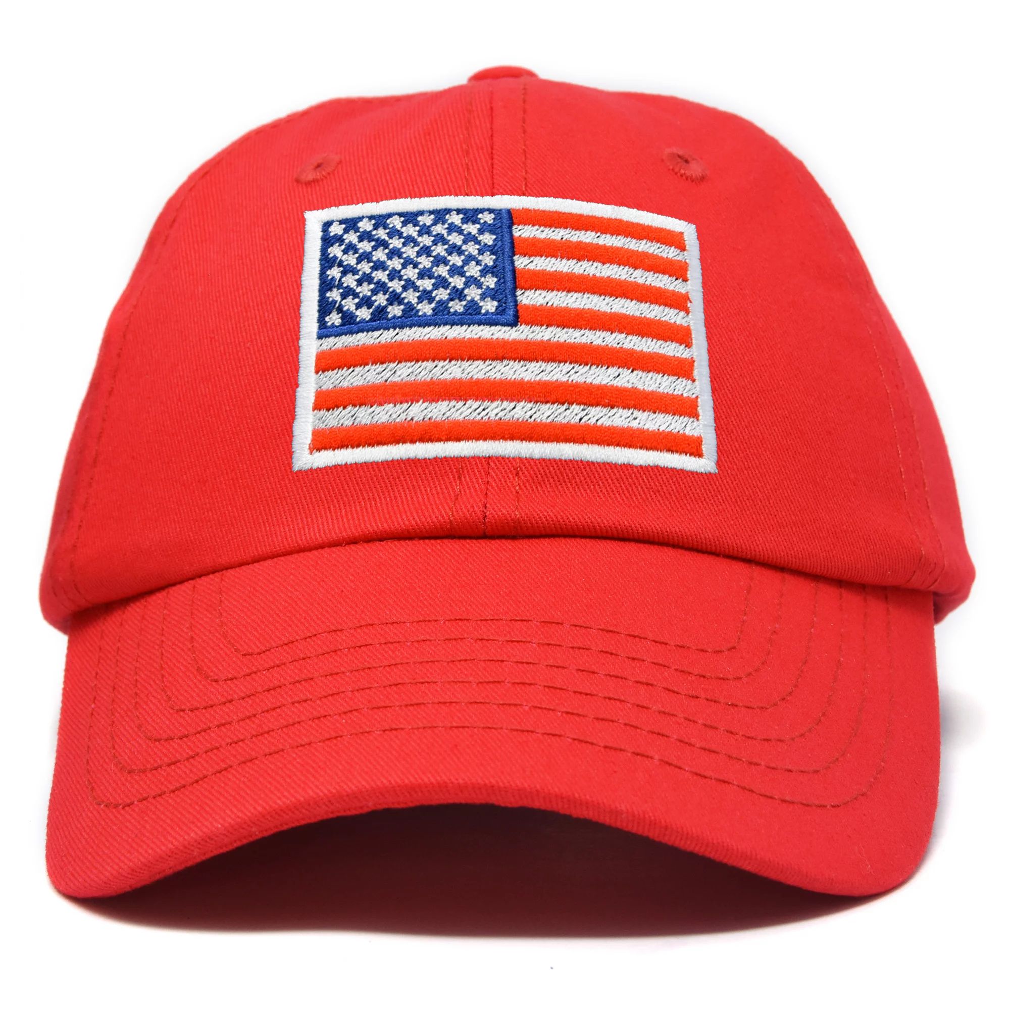 DALIX American Flag Hat Premium USA Baseball Cap in Red | Walmart (US)