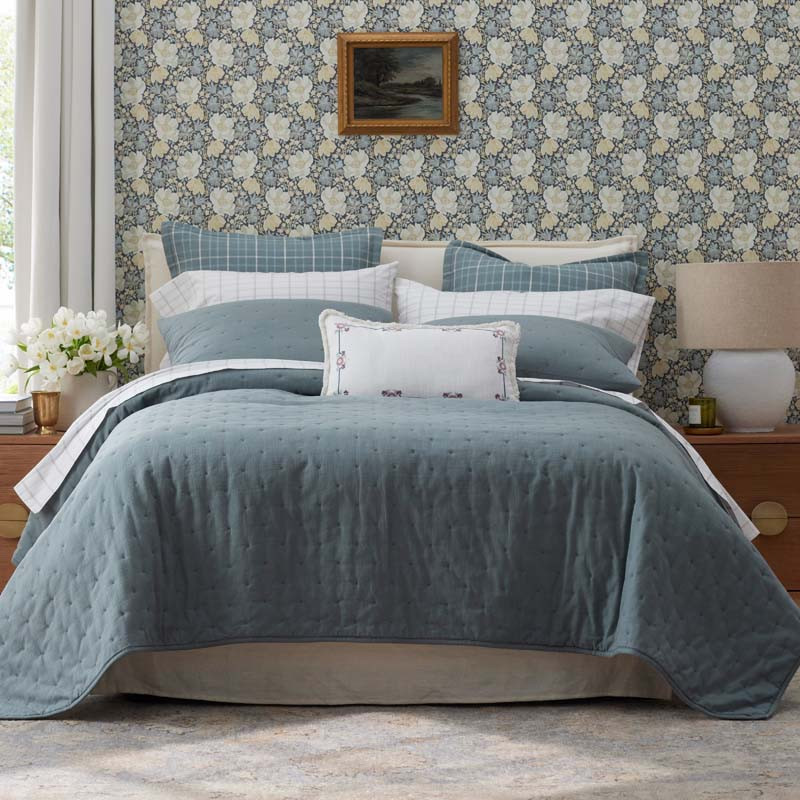 Petite Tufted Quilt - Mineral, Twin/Twin XL | The Company Store