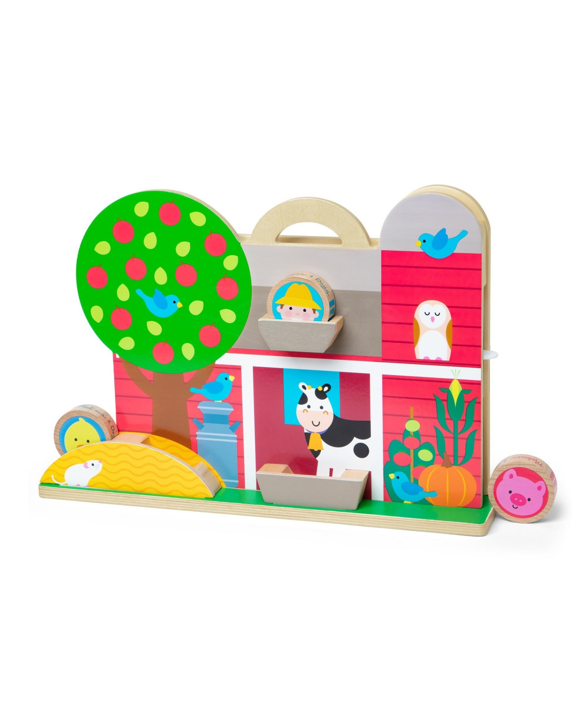 Melissa and Doug Go Tots Wooden Barnyard Tumble with 4 Disks Piece Set - Multi | Macy's