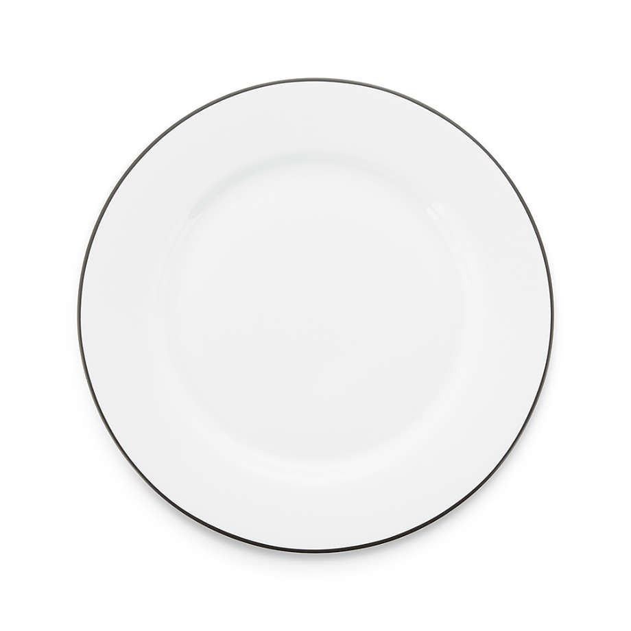 Aspen Black Band Dinner Plate + Reviews | Crate and Barrel | Crate & Barrel