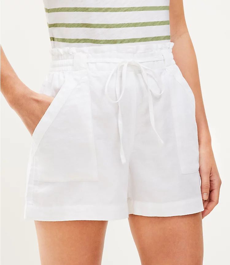 Pull On Linen Cotton Shorts | LOFT