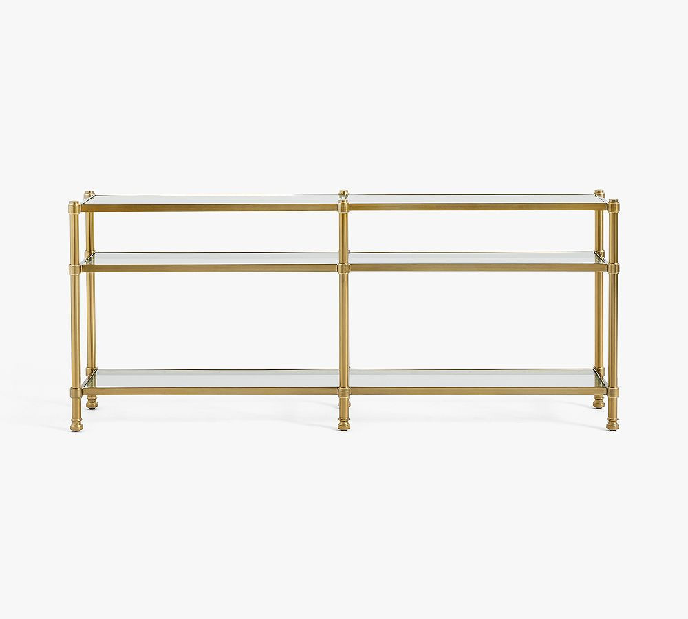 Everson Grand Metal Console Table, Brass, 73 | Pottery Barn (US)