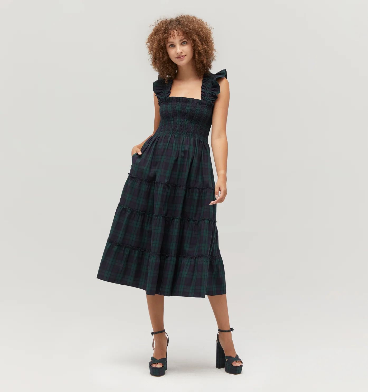 The Ellie Nap Dress - Blackwatch Tartan | Hill House Home