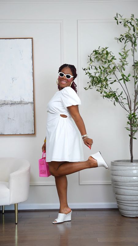 The perfect little white dress for summer @walmartfashion #WalmartPartner #WalmartFashion it’s perfect for so many summer occasions and so easy to style. It also comes in different color and print. 

#LTKMidsize #LTKSeasonal #LTKStyleTip