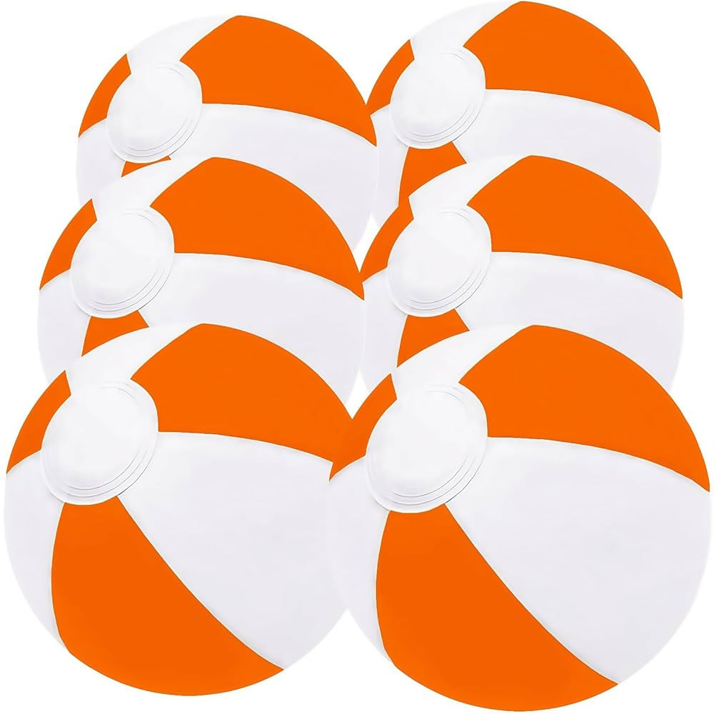 6 Pack Beach Balls, Large Inflatable Beach Balls Bulk, for Parties, Beach, Pools & Play | Amazon (US)