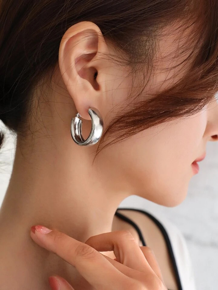 DAZY Simple Hoop Earrings | SHEIN USA | SHEIN