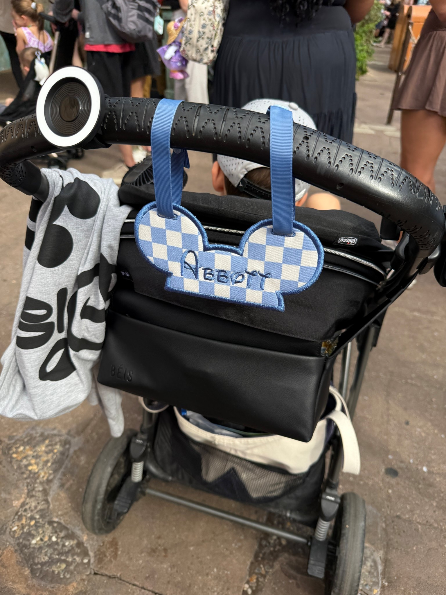 Stroller set up! Magnetic phone holder was so convenient! Loved the beis stroller caddy for snacks and smaller things that we wanted easy access to! Stroller sign was from Etsy- you’re having the park your stroller constantly so it was nice to have this so we could easily identify which one was ours in a sea of strollers! Neck fan was the goat; linking everything that we actually used and I recommend 

#LTKSaleAlert #LTKmomlife #LTKTravel