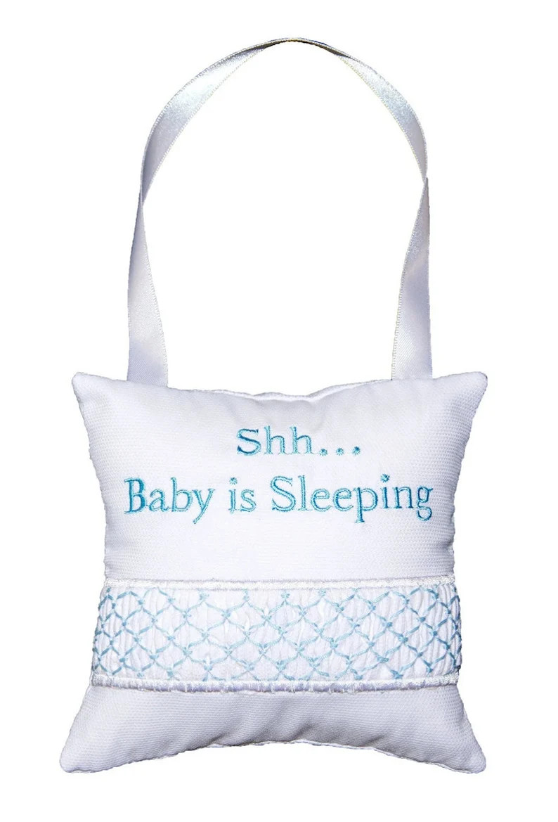 Personalized Baby Sleeping Hanging Pillow - Baby Shower - Shh Baby Sleeping - Baby Nursery Hangin... | Etsy (US)