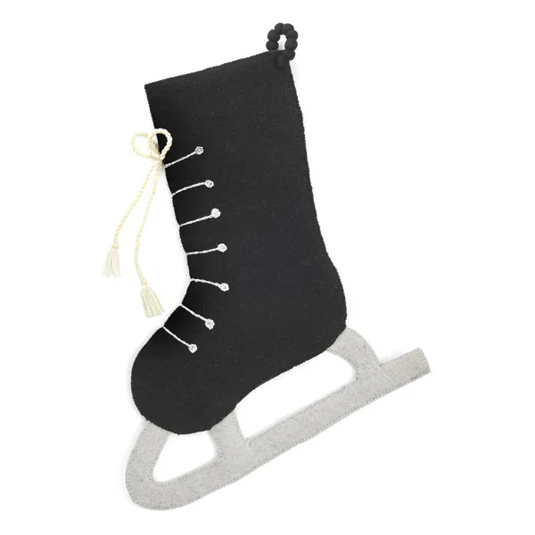 Hand Felted Wool Ice Skate Stocking | Wayfair North America