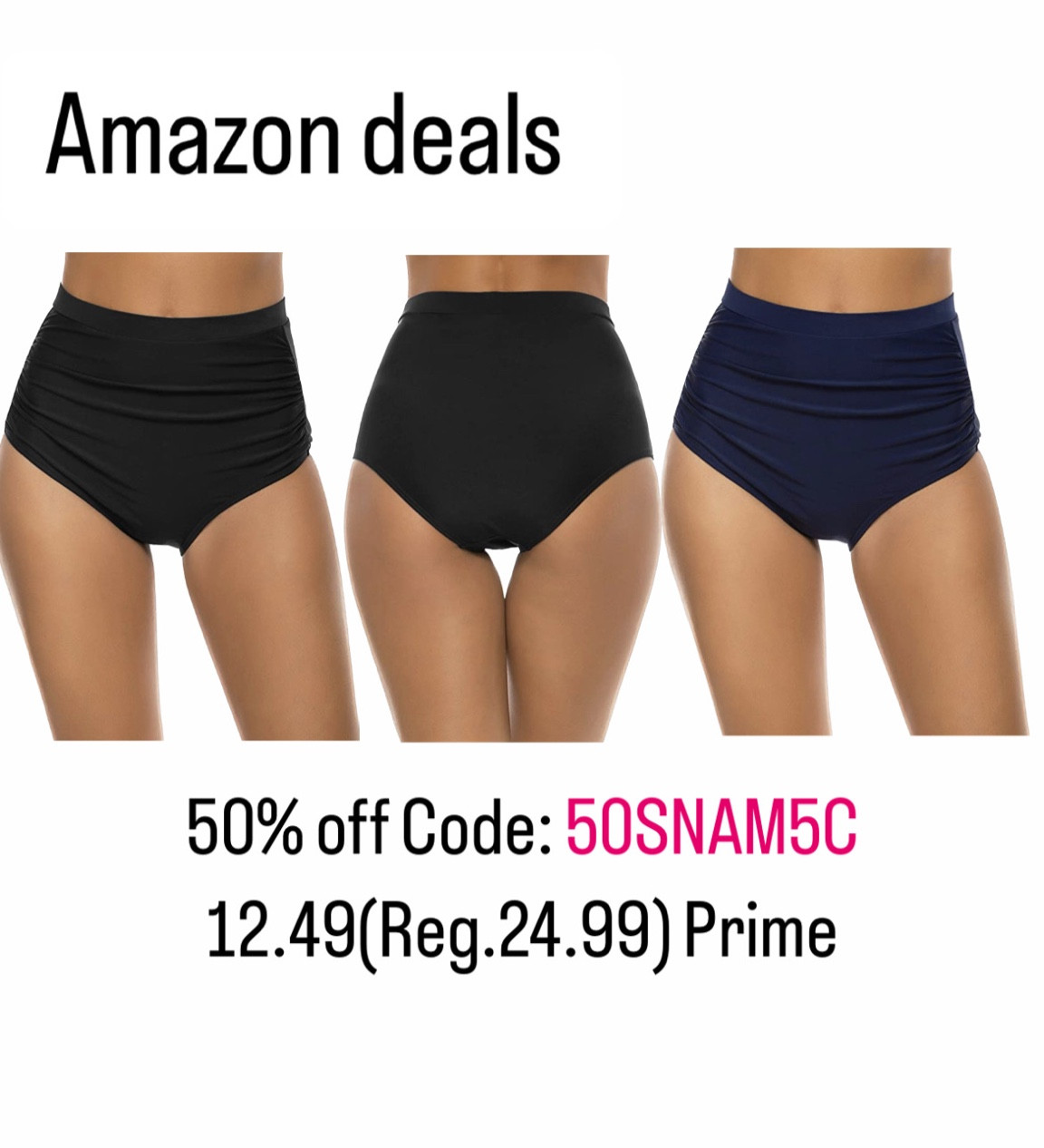 Amazon deals. Swim Bottoms High Waisted Swimsuit Bottoms Full Coverage Bikini

#LTKunder50 #LTKswim #LTKsalealert