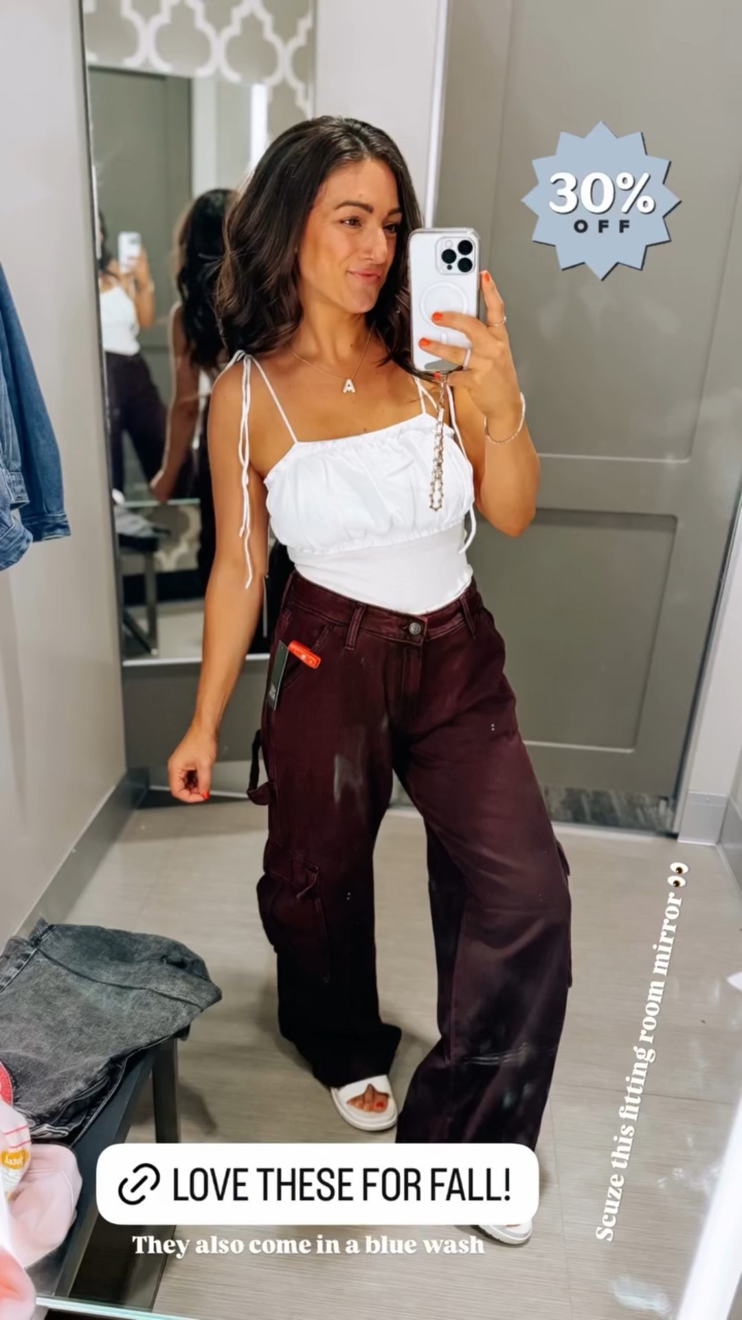 Scuze this fitting room mirror 👀  These cargos also come in a blue wash and are 30% off during Target circle week! True to size 

#LTKFindsUnder50 #LTKStyleTip #LTKSaleAlert