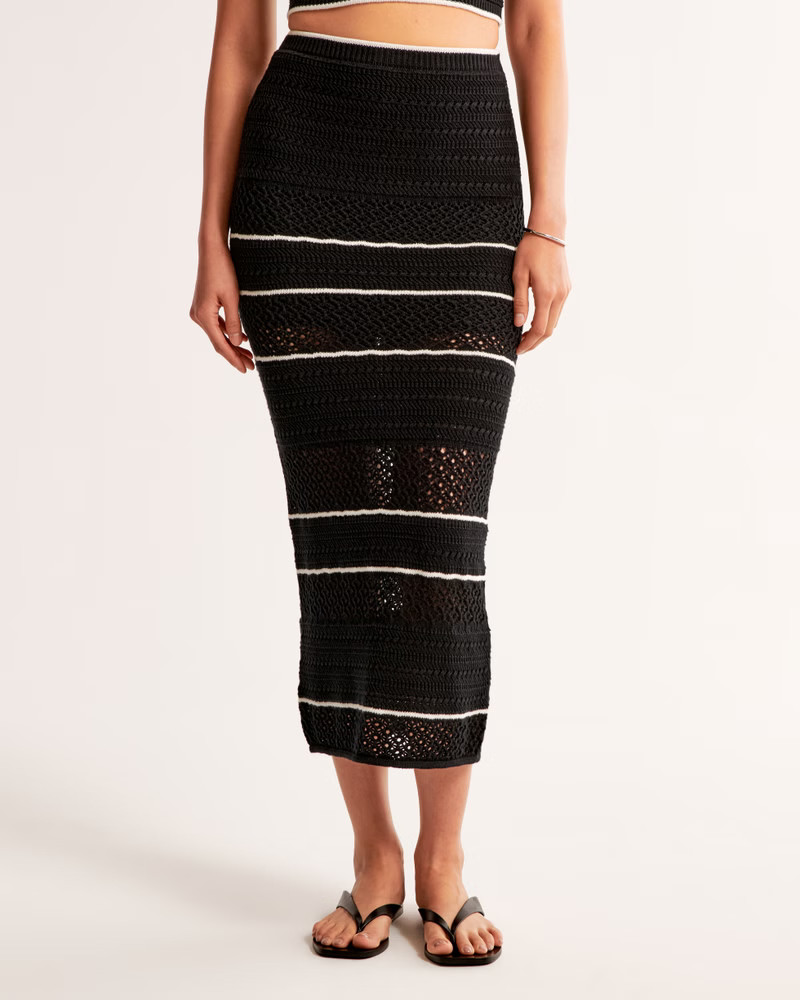 Crochet-Style Maxi Skirt | Abercrombie & Fitch (US)