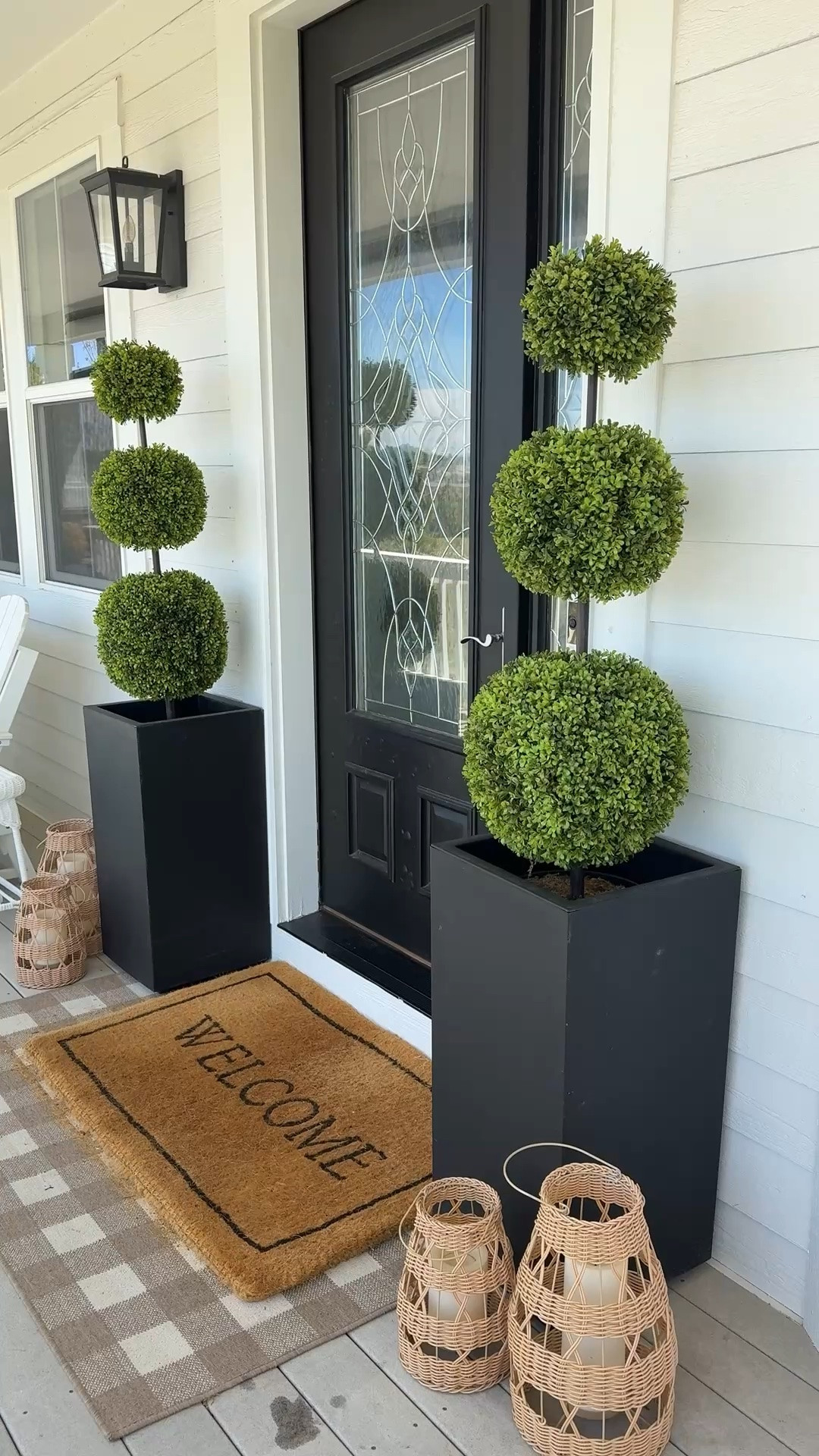 Front porch!! Topiary trees are from wayfair, along with the doormats and the black planters.  

Sarah Joy, porch decor, home decor, wayfair finds, Target home

#LTKHome #LTKMothersDay #LTKSaleAlert