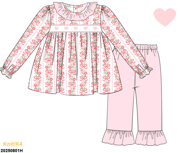Ribbons and Roses Pants Set | Tutti Frutti Kids Co