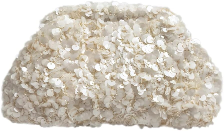 Flower Clutch Purse for Women Elegant Sequin Beaded Floral Evening Bag for Wedding Party Prom | Amazon (US)