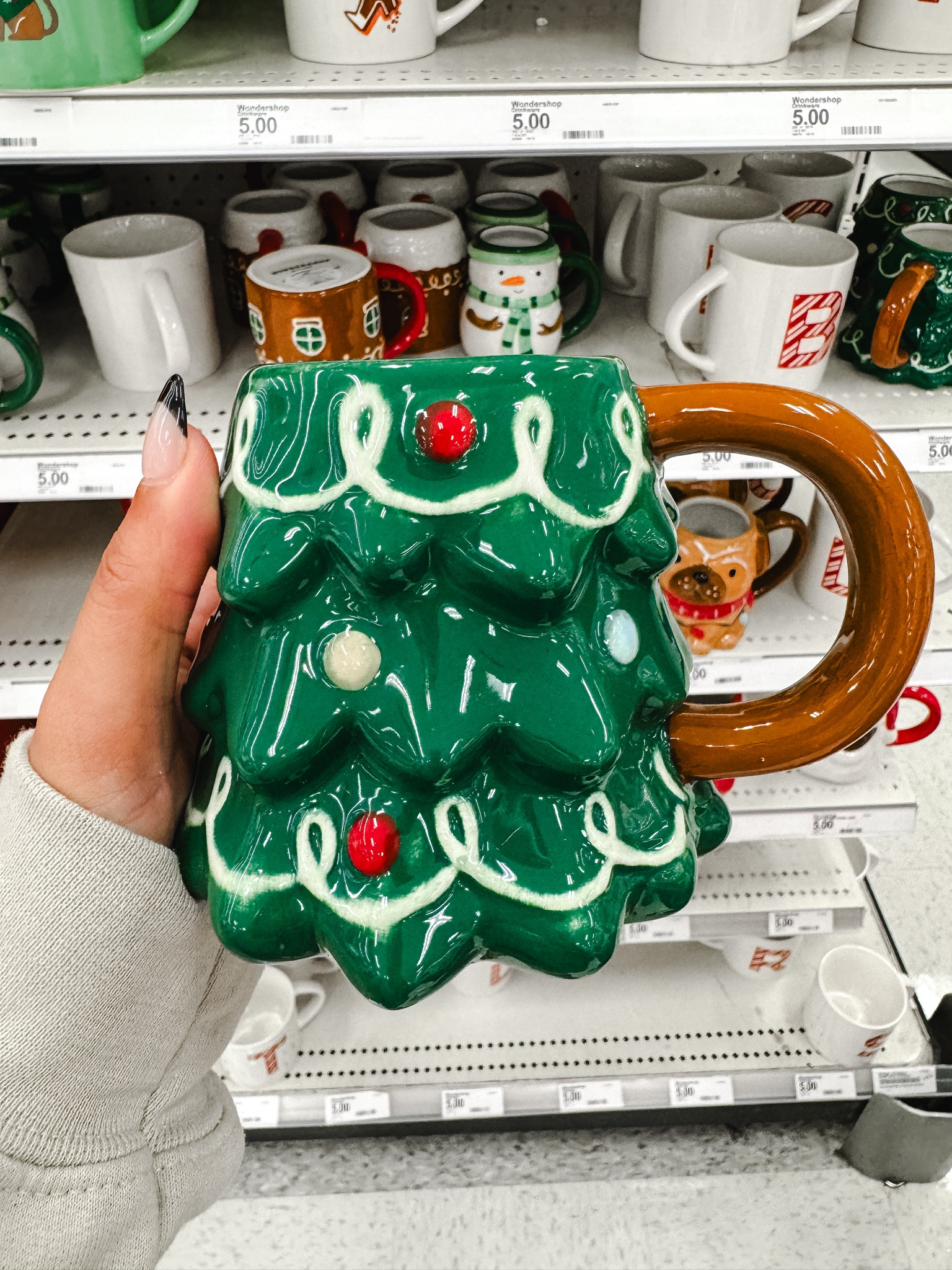 Christmas Tree Shape Mug, Christmas Shape Mug