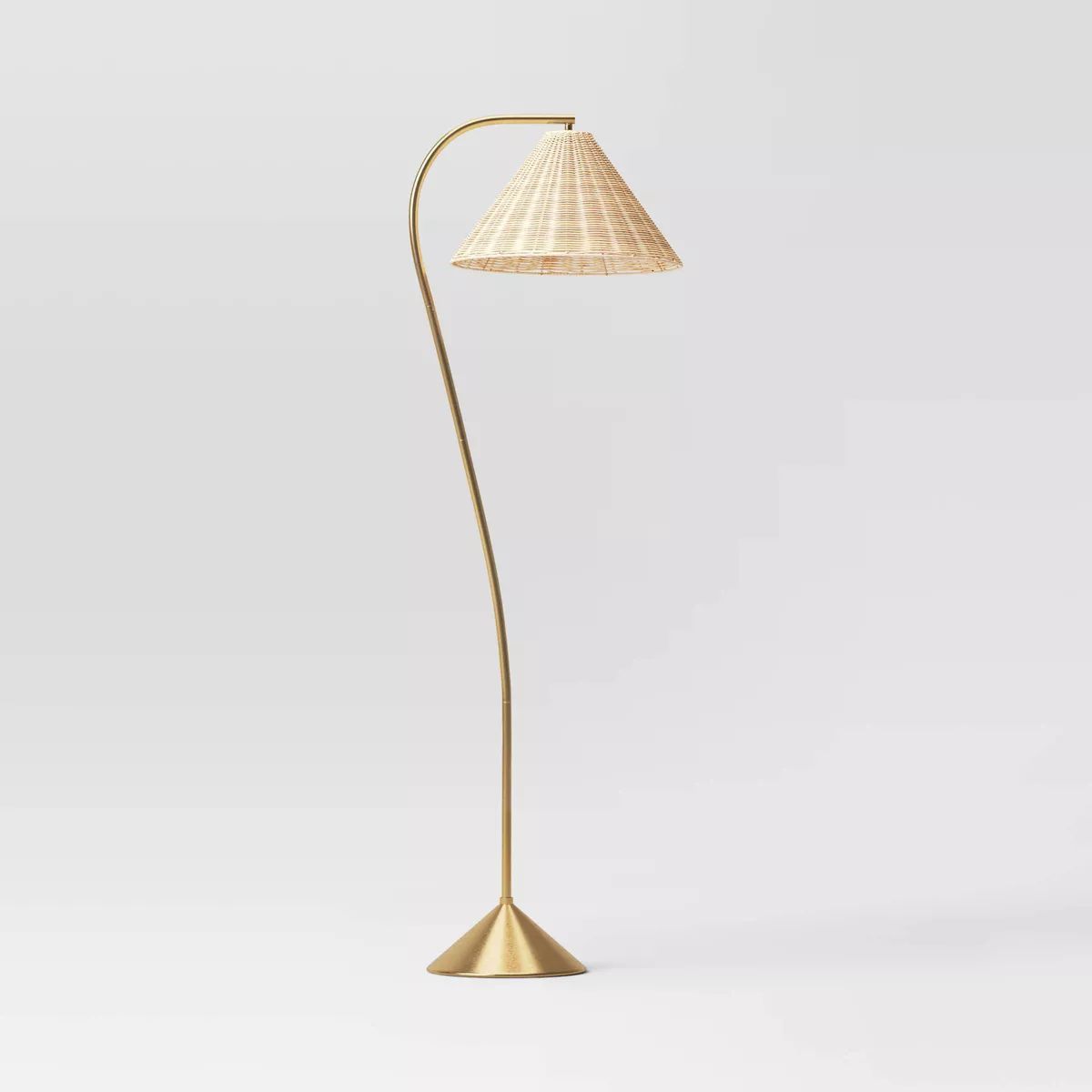 Gooseneck Floor Lamp with Natural Shade - Threshold™ | Target
