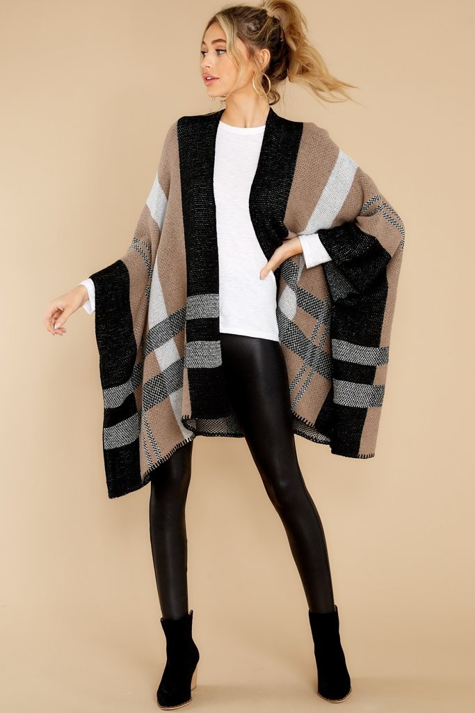 Afternoon Strolls Mocha Multi Cardigan | Red Dress 