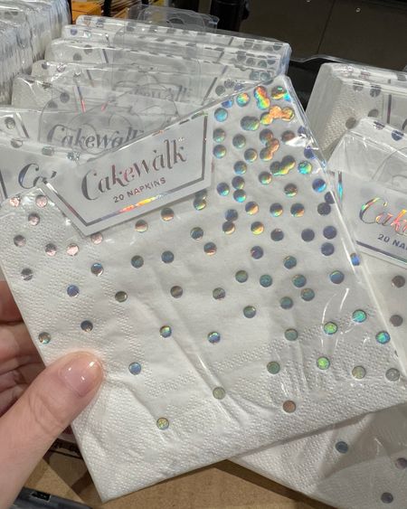 Sparkly silver confetti foil cocktail party napkins for a wedding, shower, engagement or graduation party celebration 🤍

#LTKparties #LTKwedding #LTKhome